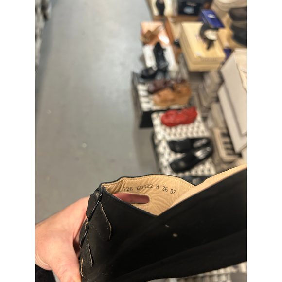 Vintage Hartjes Women's Slip-on Black Nubuck Sandals 60122‎ - Picture 4 of 5